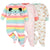 3-Pack Baby Girls Rainbow Sleep N Plays-Gerber Childrenswear Wholesale