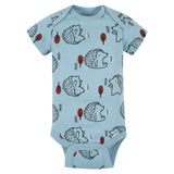 5-Pack Baby Boys Fox Short Sleeve Onesies Bodysuits-Gerber Childrenswear Wholesale