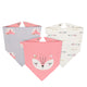 Just Born® 3-Pack Baby Girls Fox Organic Handkerchief Bibs-Gerber Childrenswear Wholesale