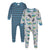 2-Pack Baby & Toddler Boys Big Dino Snug Fit Footed Cotton Pajamas-Gerber Childrenswear Wholesale