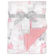 Girls Pink Llama Printed Blanket-Gerber Childrenswear Wholesale