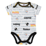 Baby Boys 3-Piece Pittsburgh Steelers Bodysuit, Cap, and Bib Set-Gerber Childrenswear Wholesale