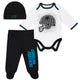 3-Piece Baby Boys Panthers Bodysuit, Pant, and Cap Set-Gerber Childrenswear Wholesale