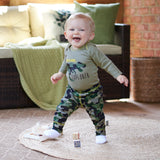 3-Piece Baby Boys Dinosaur Bodysuit, Pant, & Cap Set-Gerber Childrenswear Wholesale