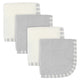 4-Pack Gray & Ivory Woven Washcloths-Gerber Childrenswear Wholesale