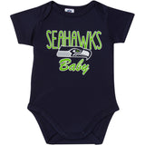 Seattle Seahawks Toddler Boys Short Sleeve Bodysuit-Gerber Childrenswear Wholesale