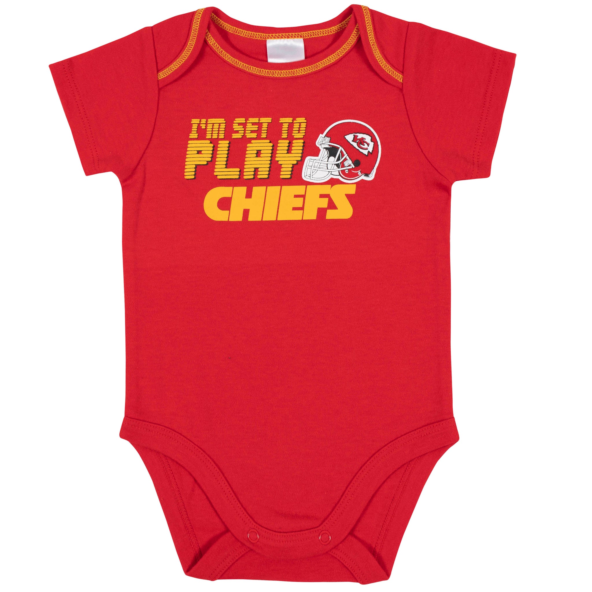 3-Piece Baby Boys Chiefs Bodysuit, Sleep 'N Play, and Cap Set-Gerber Childrenswear Wholesale