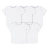 5-Pack White Short Sleeve Premium Tees-Gerber Childrenswear Wholesale