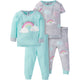 Gerber® 4-Piece Happy Rainbow PJ's-Gerber Childrenswear Wholesale