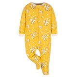 4-Pack Baby Girls Golden Floral Sleep 'N Plays-Gerber Childrenswear Wholesale