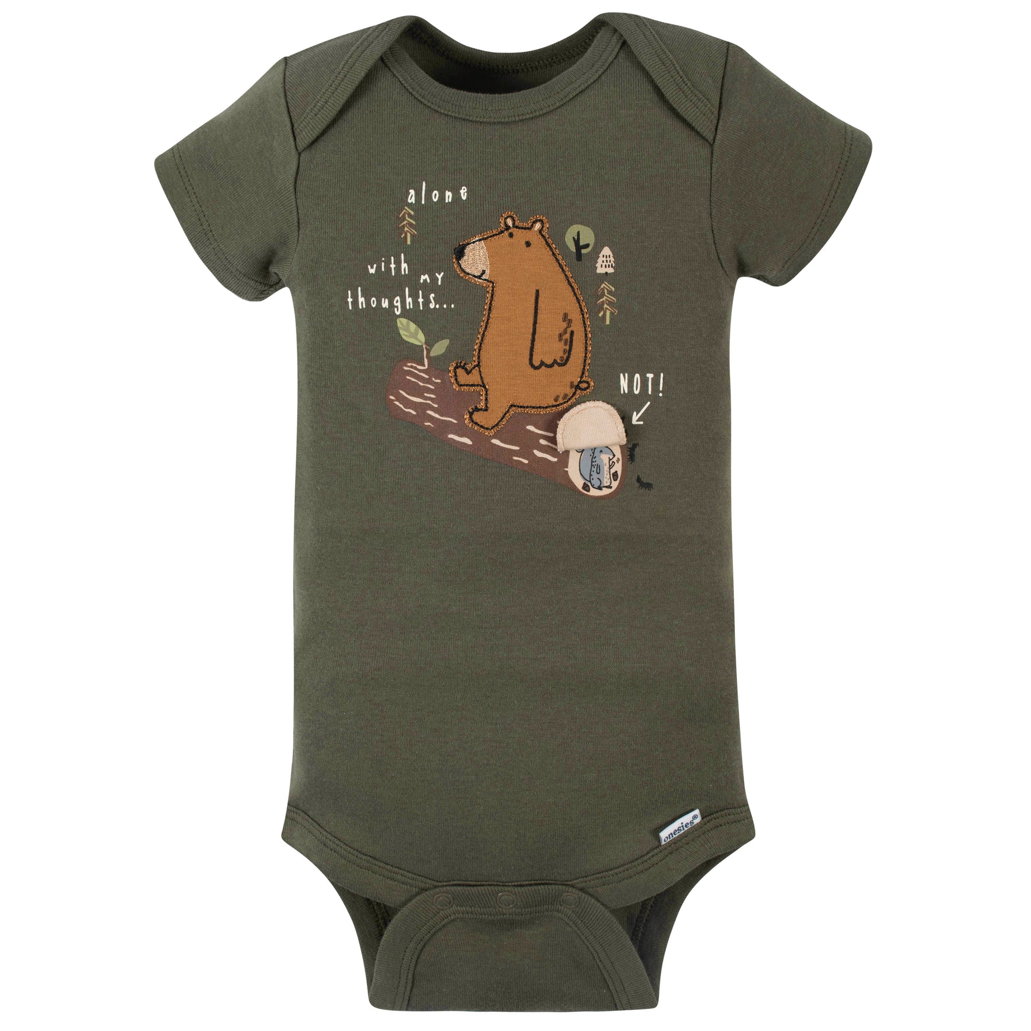 4-Pack Baby Boys Bear Short Sleeve Onesies® Bodysuits-Gerber Childrenswear Wholesale