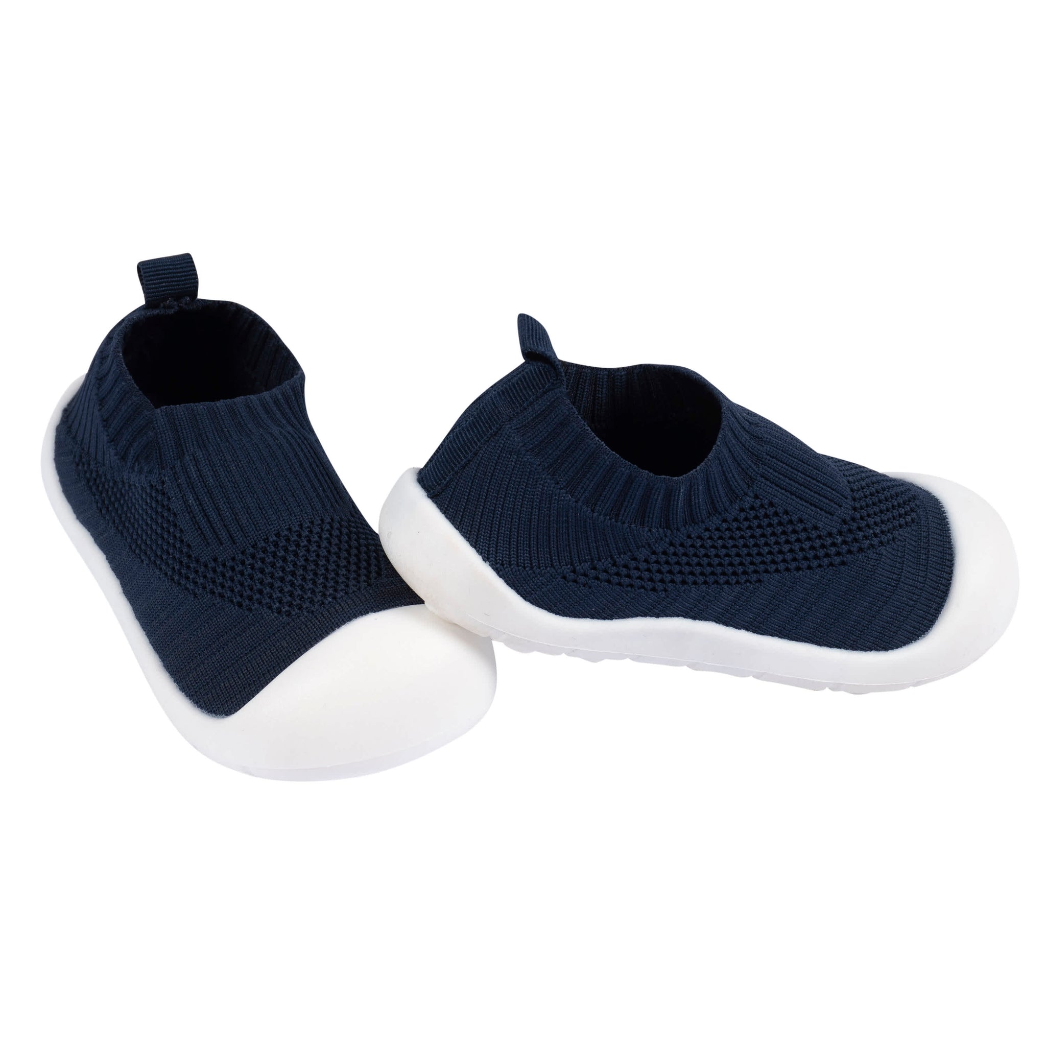 Infant & Toddler Boys Navy Stretchy Knit Slip-On Sneaker-Gerber Childrenswear Wholesale