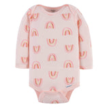 3-Pack Baby Girls Happy Long Sleeve Onesies® Bodysuits-Gerber Childrenswear Wholesale