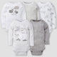 5-Pack Baby Neutral Lamb Long Sleeve Onesies® Bodysuits-Gerber Childrenswear Wholesale