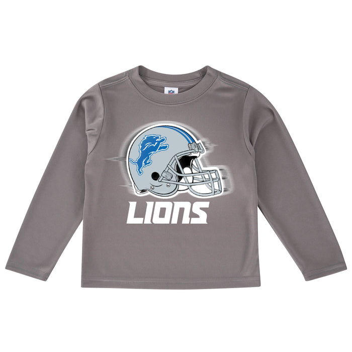 Detroit Lions Toddler Boys Long Sleeve Logo Tee-Gerber Childrenswear Wholesale