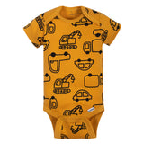 5-Pack Baby Boys Construction Short Sleeve Onesies® Bodysuits-Gerber Childrenswear Wholesale