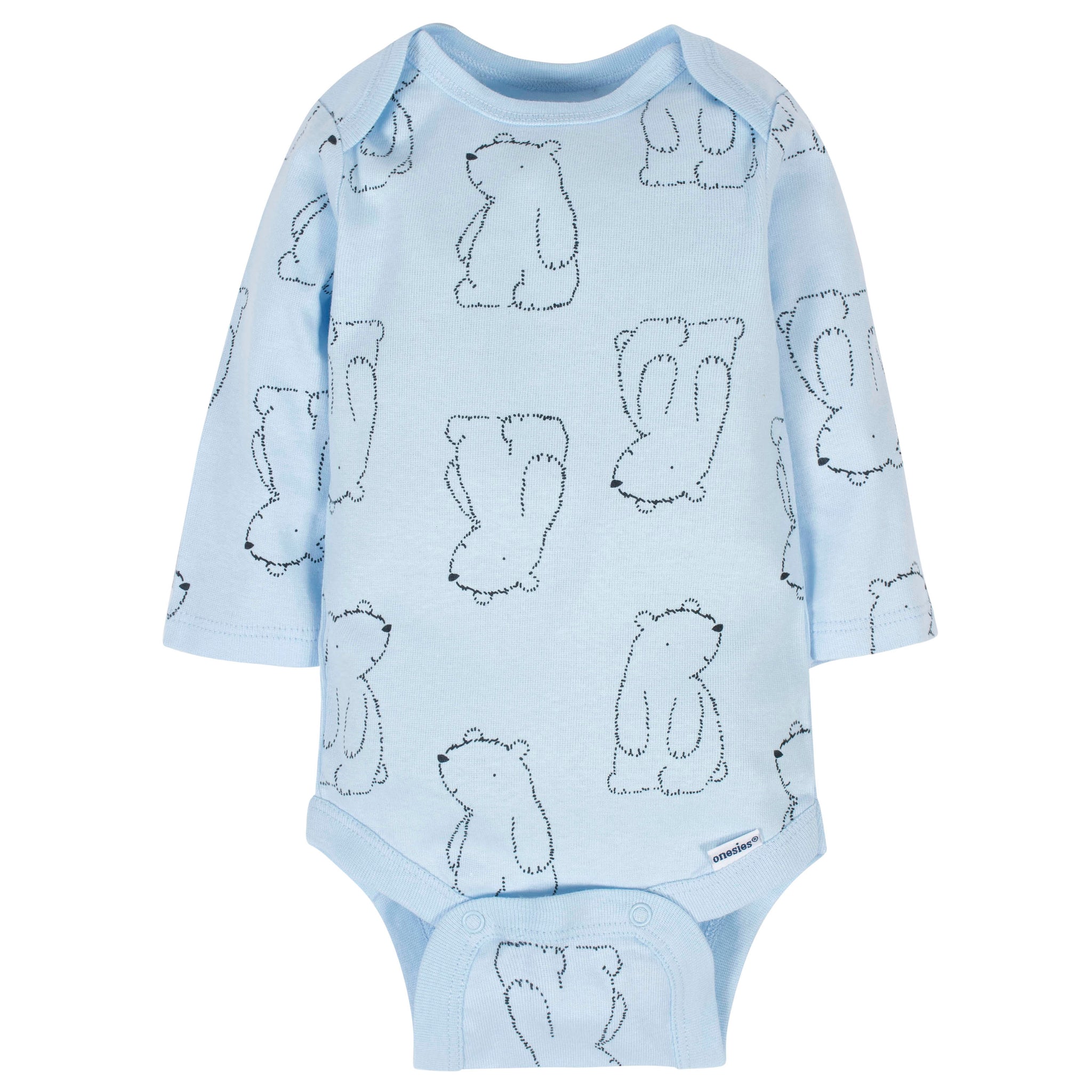 6-Pack Baby Boys Bear Long Sleeve Onesies® Bodysuits-Gerber Childrenswear Wholesale