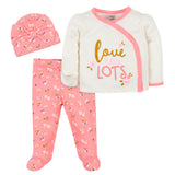 3-Piece Baby Girls Ballerina Take Me Home Set-Gerber Childrenswear Wholesale