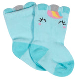 8-Pack Girls Unicorn Jersey Crew Socks-Gerber Childrenswear Wholesale