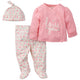 3-Piece Organic Baby Girls Love You Take-Me-Home Set-Gerber Childrenswear Wholesale