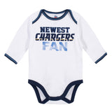 Baby Boys Los Angeles Chargers 3-Piece Bodysuit, Pant and Cap Set-Gerber Childrenswear Wholesale