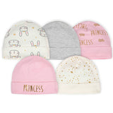 5-Pack Baby Girls Princess Caps Set-Gerber Childrenswear Wholesale
