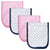 4-Pack Baby Girls Pink Triangle Burp Cloths-Gerber Childrenswear Wholesale