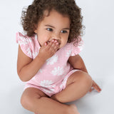 Infant & Toddler Girls Pink Floral Gauze Flutter Sleeve Top-Gerber Childrenswear Wholesale