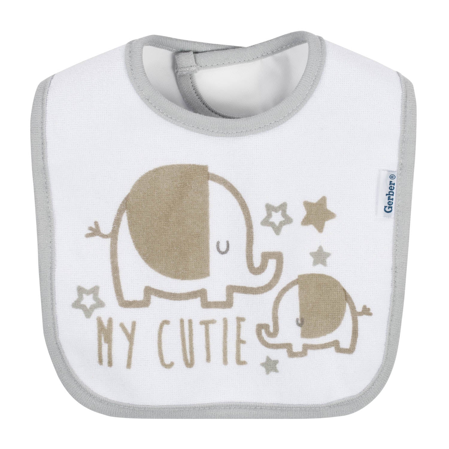 3-Pack Baby Neutral Elephants Dribbler Bib-Gerber Childrenswear Wholesale