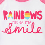 4-Piece Baby Girls Rainbows Onesies® Bodysuit, Skirted Panty, Shirt and Slim Pant Set-Gerber Childrenswear Wholesale