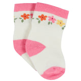 12-Pack Baby & Toddler Girls Floral Fox Jersey Crew Wiggle Proof® Socks-Gerber Childrenswear Wholesale