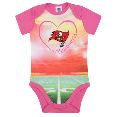 Tampa Bay Buccaneers Baby Girls Short Sleeve Bodysuit-Gerber Childrenswear Wholesale
