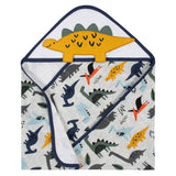 4-Piece Baby Boys Dino Hooded Towel & Washcloths Set-Gerber Childrenswear Wholesale