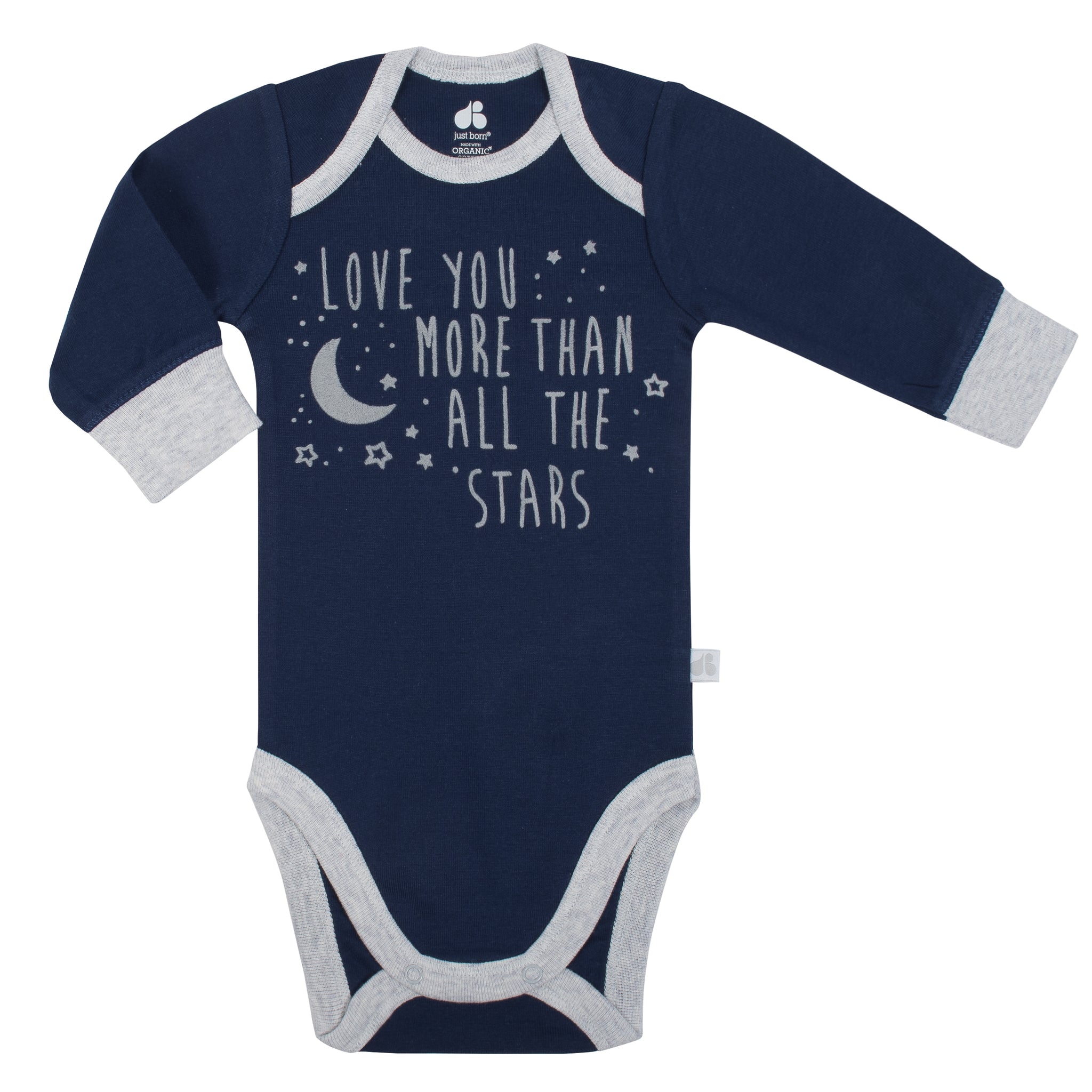 Just Born® 2-Piece Baby Boys Space Organic Bodysuits-Gerber Childrenswear Wholesale