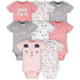 8-Pack Baby Girls Bear Short Sleeve Onesies® Bodysuits-Gerber Childrenswear Wholesale