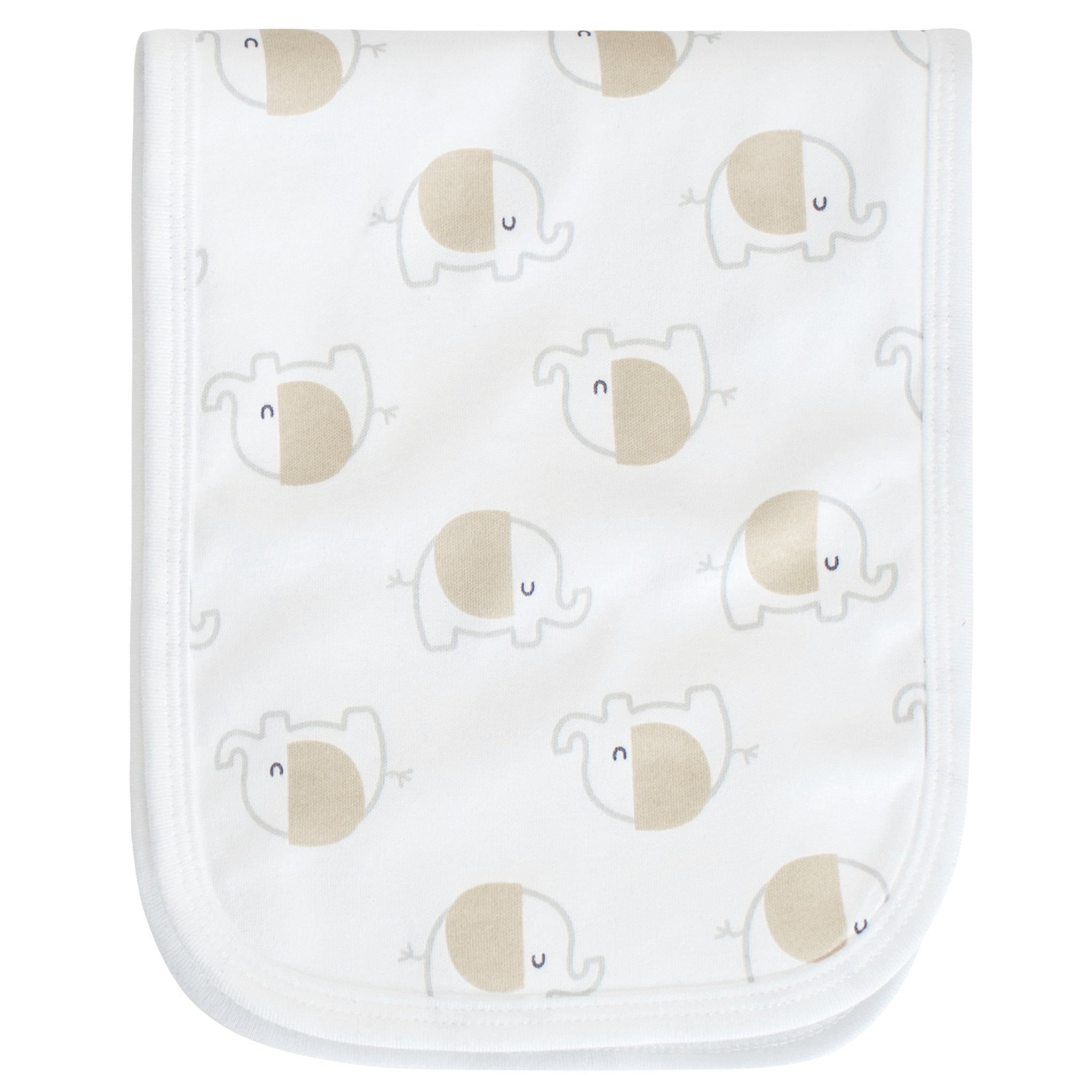 4-Pack Baby Neutral Elephant Burp Cloths-Gerber Childrenswear Wholesale