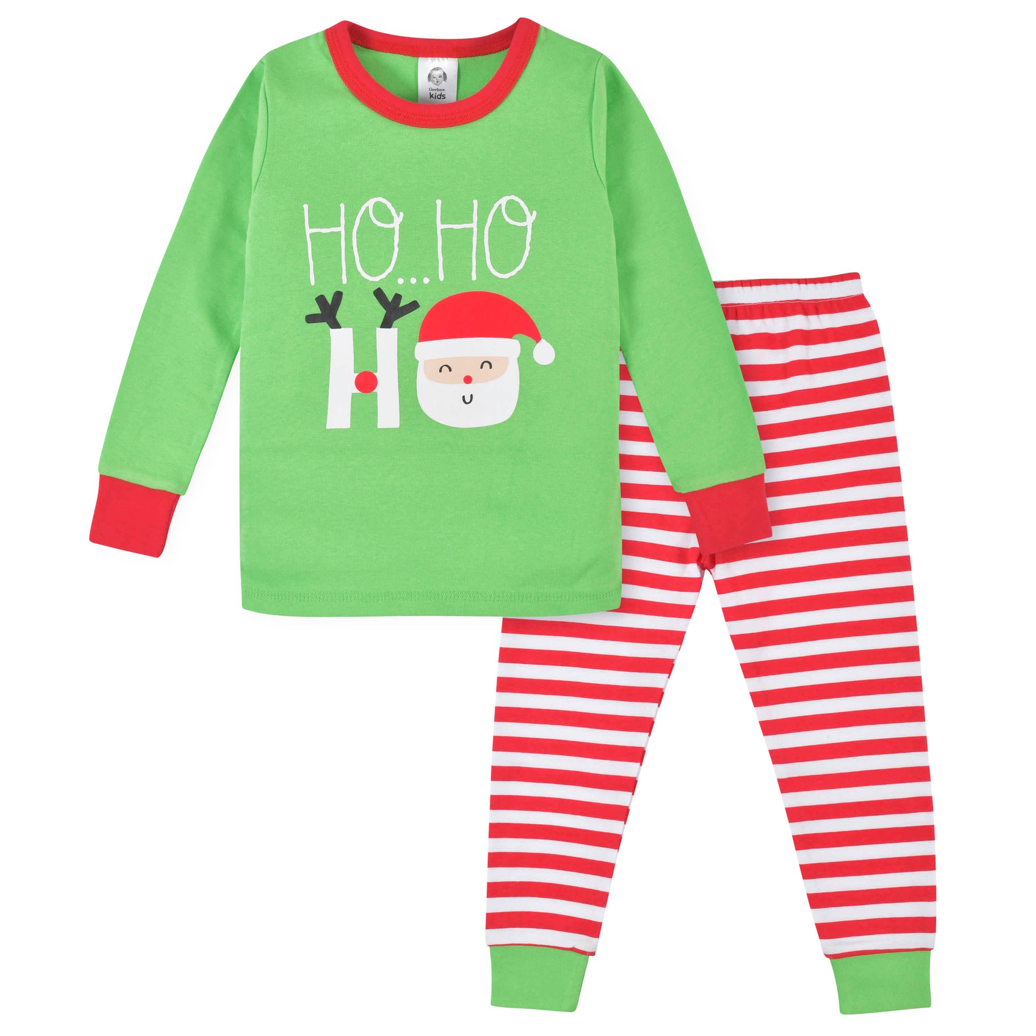 2-Piece Infant & Toddler "Ho Ho Ho" Snug Fit Cotton Pajamas-Gerber Childrenswear Wholesale
