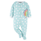2-Pack Baby Girls Dots Of Rainbows Sleep 'N Plays-Gerber Childrenswear Wholesale
