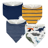 4-Pack Baby Boys Dino Bandana Bibs-Gerber Childrenswear Wholesale