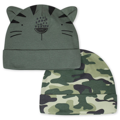 2-Pack Baby Boys Tiger Caps-Gerber Childrenswear Wholesale