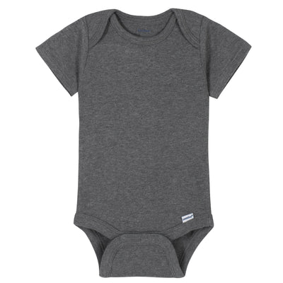 Premium Short Sleeve Onesies® Bodysuit in Grey-Gerber Childrenswear Wholesale