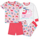 4-Piece Girls Whale Cotton Pajamas-Gerber Childrenswear Wholesale