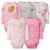 5-Pack Baby Girls Floral Long Sleeve Onesies® Bodysuits-Gerber Childrenswear Wholesale