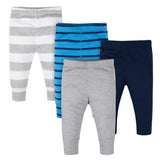 4-Pack Baby Boys Blue Stripes Pants-Gerber Childrenswear Wholesale