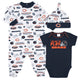 3-Piece Baby Boys Bears Bodysuit, Sleep 'N Play, and Cap Set-Gerber Childrenswear Wholesale