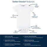 3-Pack Baby Neutral Elephants & Giraffes Long Sleeve Onesies® Bodysuits-Gerber Childrenswear Wholesale