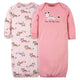 2-Pack Baby Girls Leopard Gowns-Gerber Childrenswear Wholesale