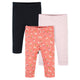 3-Pack Baby Girls Floral, Pink, & Black Pants-Gerber Childrenswear Wholesale