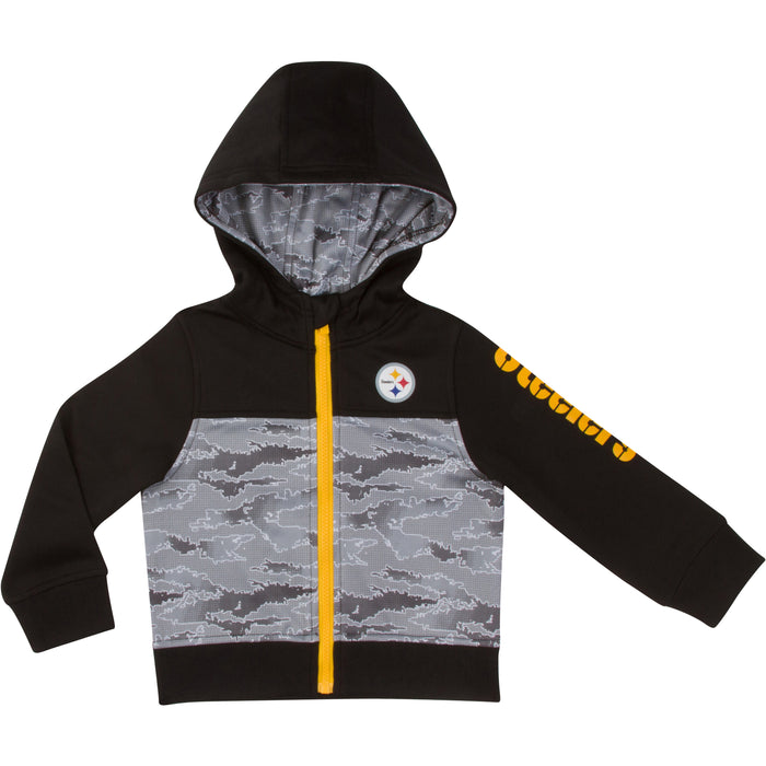 NFL Toddler Boys Steelers Hooded Fleece Jacket-Gerber Childrenswear Wholesale