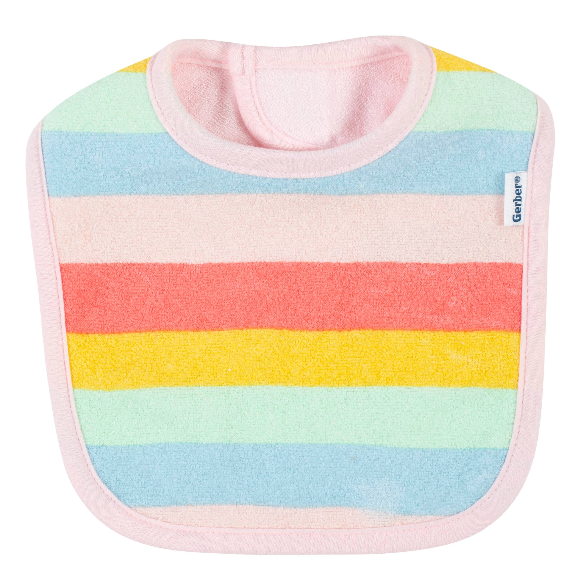 4-Pack Baby Girls Rainbow Dribbler Bibs-Gerber Childrenswear Wholesale